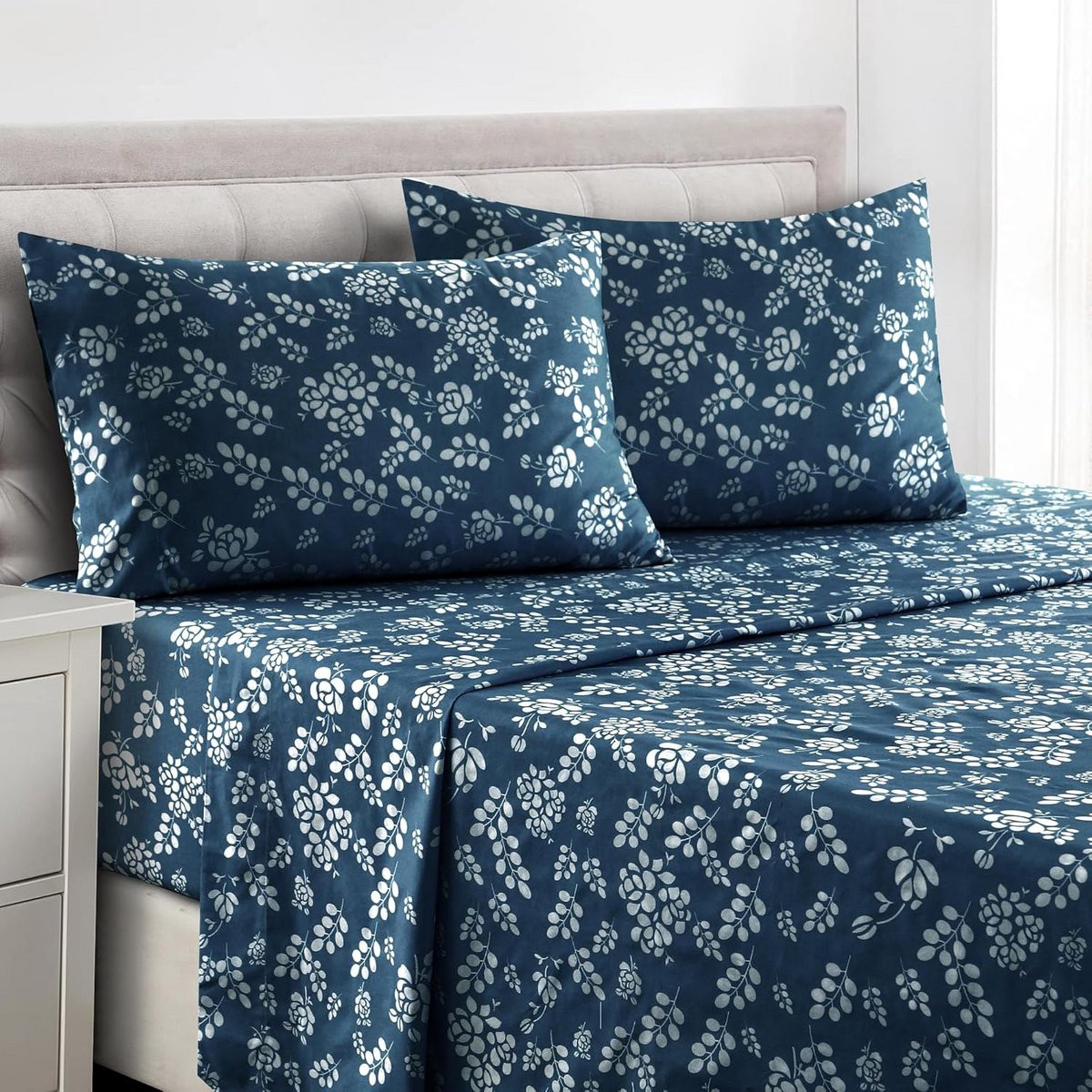 Luxe Geborsteld Microvezel Beddengoedset voor Volwassenen - 4 Delig