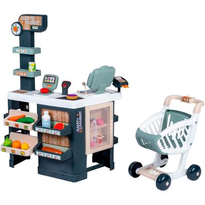 Kaufladen SMOBY "Supermarkt Smarti Market", bunt (grau), Kaufläden, KinderB:80cm H:89cm T:60cm, Kunststoff, B:80cm H:89cm T:60cm