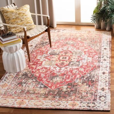 SAFAVIEH Handmade Saffron Traditional Tribal Ivory/Rust Cotton Rug