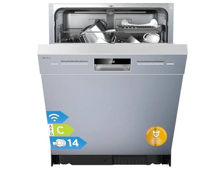 Midea Geschirrspüler Unterbau 60cm Spülmaschine Einbau 14 Maßgedecke EEK C