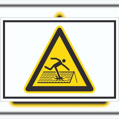 HB-Druck Achtung Nicht trittsicheres Dach Symbol Aufkleber A7 (74x105mm)