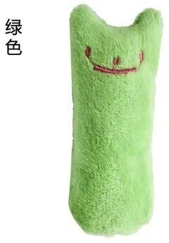 Uplifted Finds Catnip Plush Teeth Grinding Cat Toy Interactive Chewing And Bite Toy For Kittens And Adult Cats green