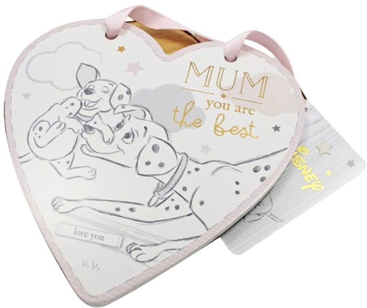 Disney Dalmatiërs hart hanger Mum, you are the best decoratie deurhanger