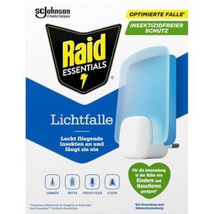 Raid Insektenvernichter Essentials Lichtfalle, Klebefalle, mit UV-Licht, Innenbereich