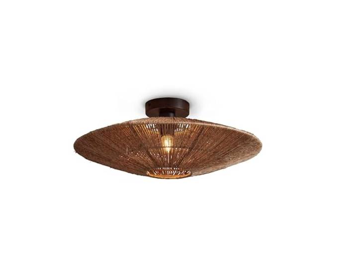 GOOD&MOJO Plafonnier Iguazu - Jute - Ø55cm - Rond - Jute - Plafonnier Salon & Chambre - Lampe - Eclairage