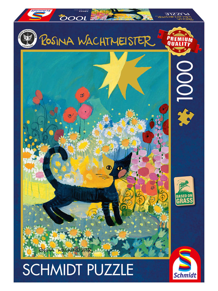 Schmidt Spiele 1.000tlg. Puzzle "Katze im Blütenmeer" - ab 12 Jahren - onesize