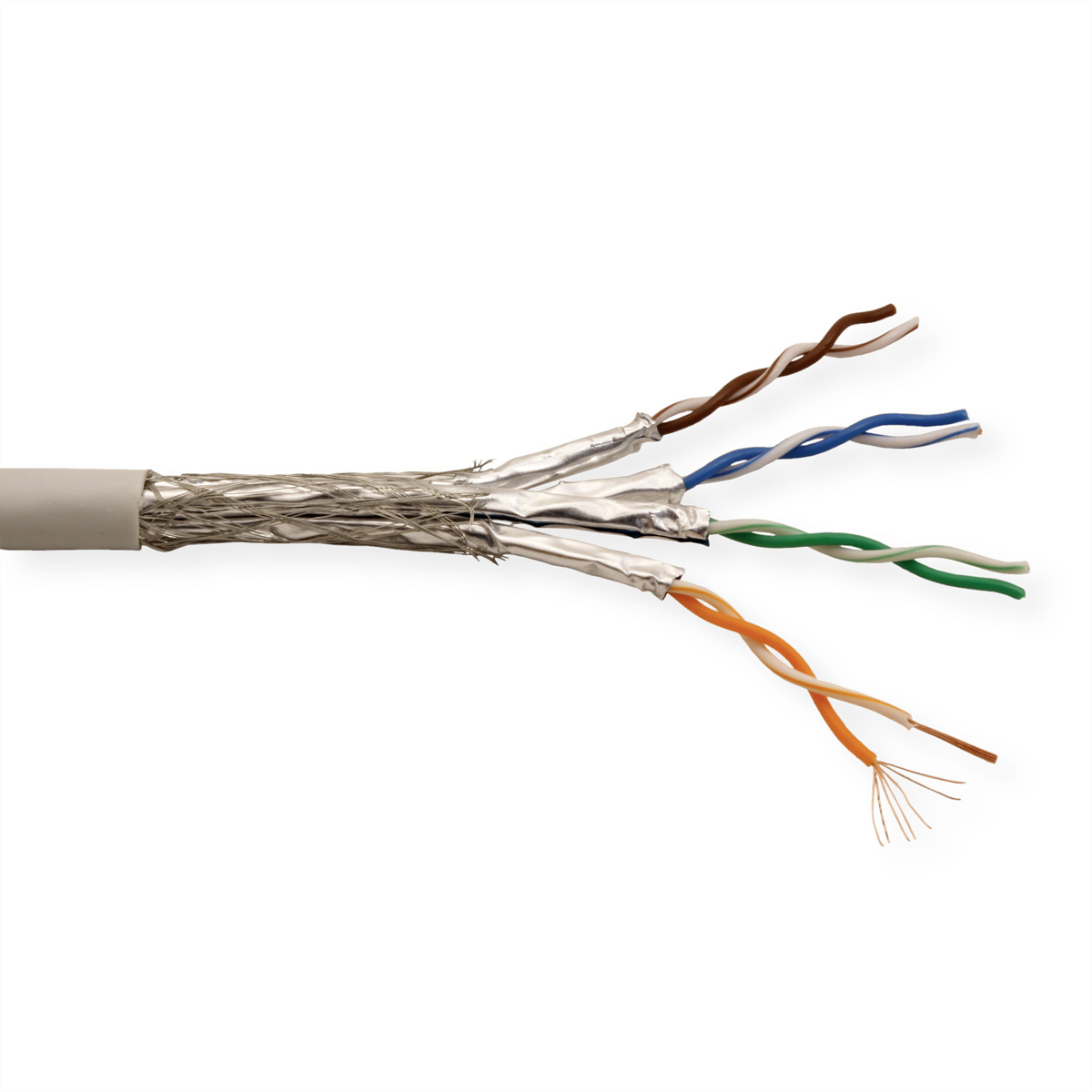 ROLINE S/FTP Kabel, Cat.6A (Class EA), Litze, 300 m