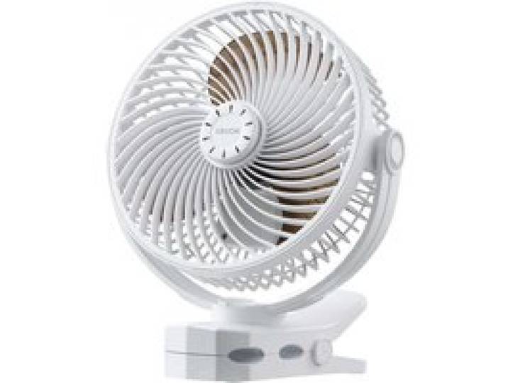 VEVOR Ventilateur à Pince Portable, Ventilateur Rechargeable par USB-C, 3 Vitesses et 1 Mode de Ventilation Cyclique, pour Bureau, Camping, Voiturette de Golf et Tapis de Course, Pince Robuste, Blanc