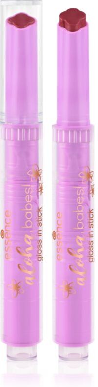essence aloha, babes! Cremet læbeglans Stift Skygge 01 Sunny Bliss, Flower Kiss 1.6 g