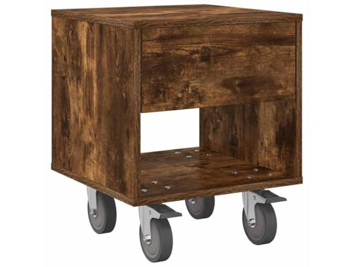 LMTYOENFG Nachttisch Geräucherte Eiche 40,5x40x48 cm Beistelltisch Kompakte Ablage mit Fächern für Ordnung im Schlafzimmer, stilvoll und pflegeleicht für moderne Wohnräume.