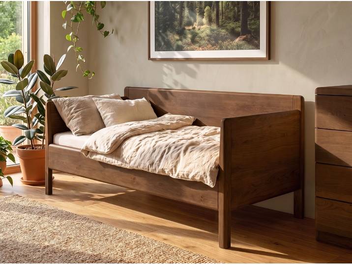 Sofabett „Marina“ Kernbuche Dunkel 90 x 200 cm Massivholz Buche Dunkel