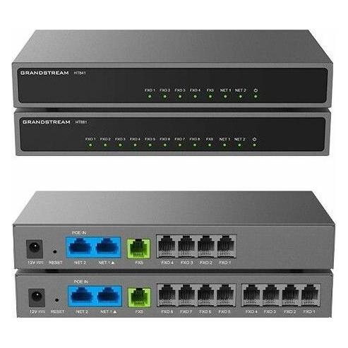 Grandstream Routeur adaptateur SIP 8 FXO 2 Ethernet Giga (HT881)
