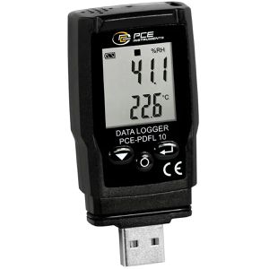 PCE Datenlogger PDFL 10, misst Temperatur und Luftfeuchtigkeit & Luftdruck