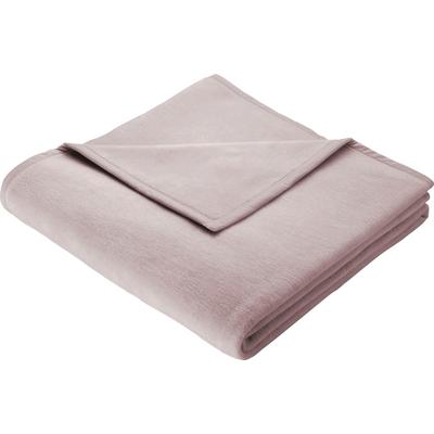 Wohndecke BIEDERLACK "Cotton Home", beige (lotus), B:150cm L:220cm, Baumwolle, Polyacryl, Wohndecken, Wohndecke, im Uni Design, Kuscheldecke