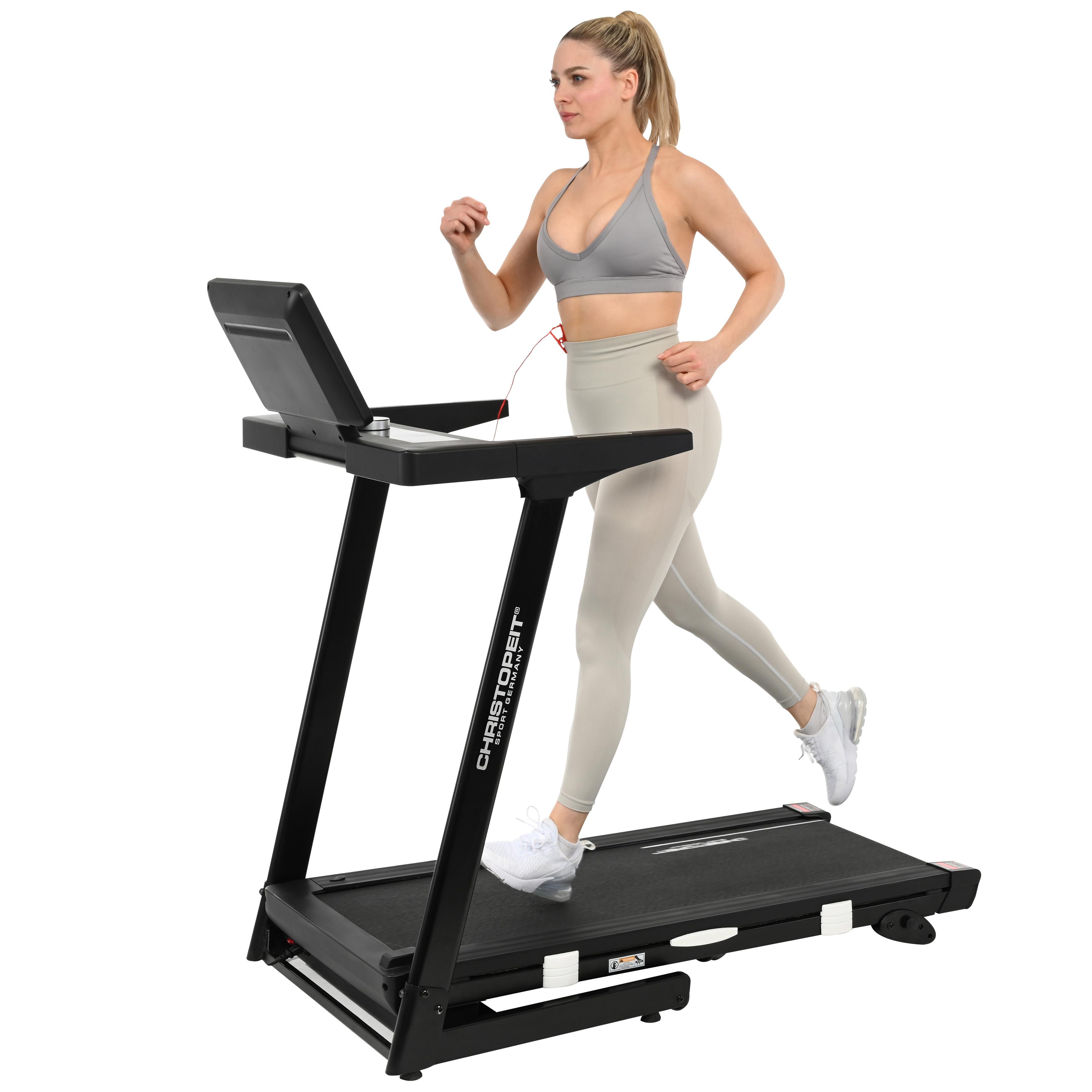 Christopeit Laufband TM 4000 S - modernes Laufband ohne Montage einsatzbereit, Geschwindigkeit von 1-16 km/h, Lauffläche 120 x 45 cm