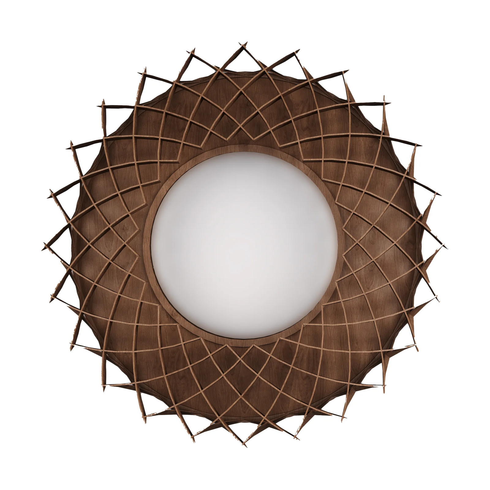 Pilke Signature plafondlamp rond bruin Ø65 cm
