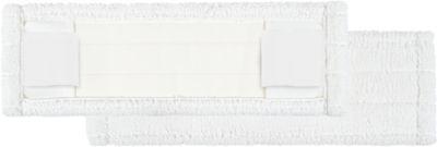Mikrofasermopp ACTIVE, mit Tasche und Laschen, Breite 400 mm, Mikrofaser-Plüschbezug, weiß-grau
