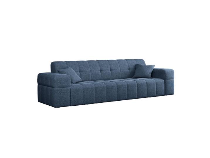 Kaiser Möbel Sofa 3-Sitzer Nimes Stoff Verita Blau, Holz, 245x82x92 cm, Wohnzimmer, Sofas & Couches, Sofas, 3-Sitzer Sofas