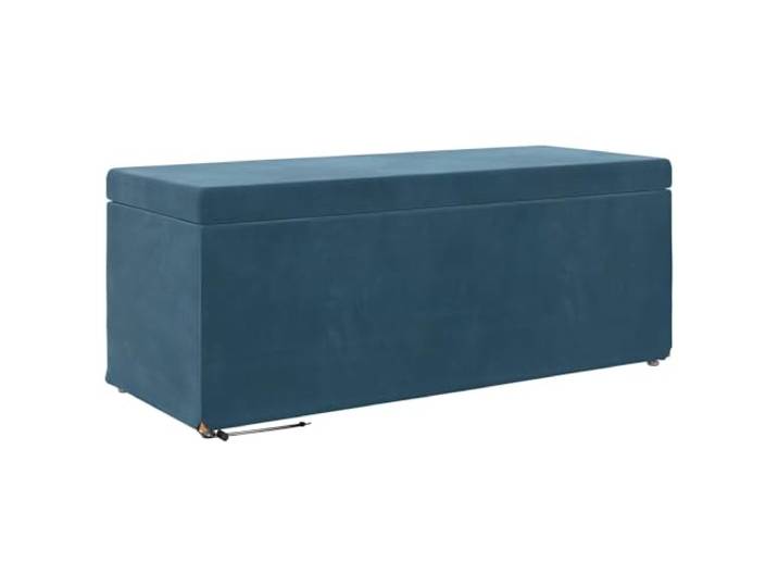 Makastle Hocker Blau 101 x 41 x 40 cm Samt und Engineering Holz