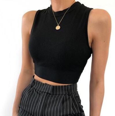 Women Boutique Backless Criss Cross Crop Tank Top For Women Slim Summer Streetwear green l