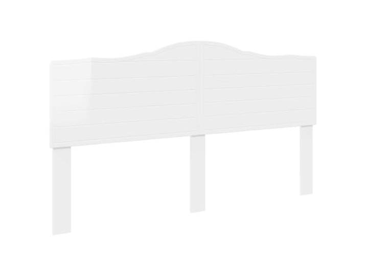 Makastle Kopfteil Holzwerkstoff Glänzend Weiß 203x100 cm Stabile Konstruktion