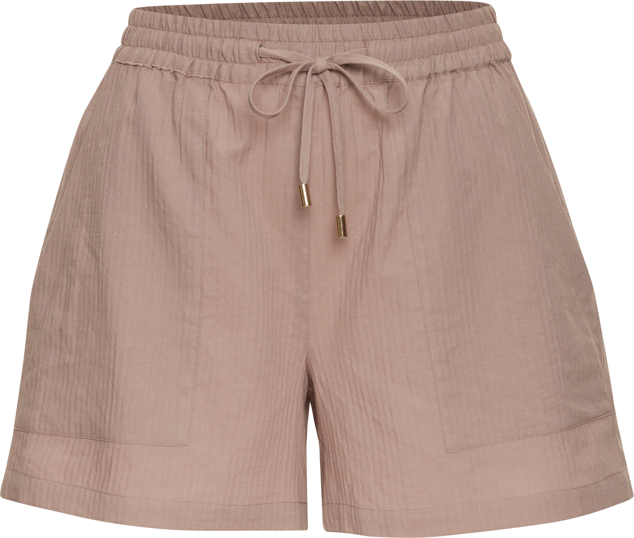Strandshorts VIVANCE BY LASCANA "mit luftig-leichtem Bein", Damen, Gr. 34, N-Gr, taupe, Web, Obermaterial: 100% Baumwolle, Strukturmuster, unifarben, figurumspielend kurz, Hosen Strandshorts, aus Strukturware, leichte Sommershorts, Strandshorts, Sommerhos
