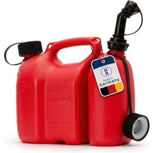 Hünersdorff Kombikanister 804000 Profi, für 3L Benzin & 1,5L Öl, rot, mit Auslaufrohr