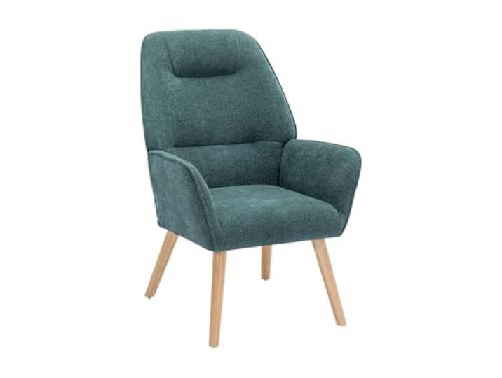 Vente-unique Sessel - Stoff - Blau - OSIMO Holzgestell Gepolsterte Sitzfläche für mehr Komfort