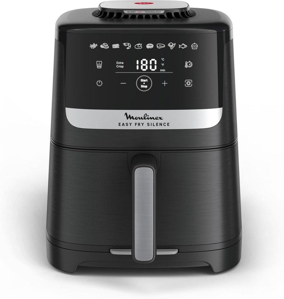 Moulinex Easy Fry Silence XL Airfryer zwart/rood