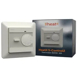 Heatit S-Control2 Thermostat, Thermostat, Weiss, Schwarz