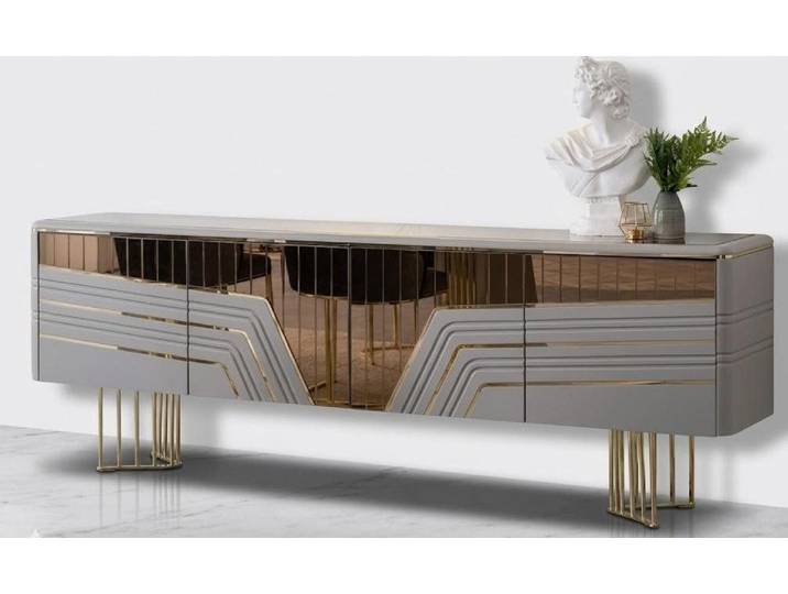 Xlmoebel Esszimmerstuhl 4er Set moderne Esszimmerstühle aus Metall und Kunststoff in Grau (4er Set), Made in Europa