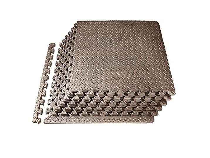 TFGAJKKKKK Trainingsmatte, Schaumstoffmatte, Bodenfliesen, ineinandergreifende EVA-Puzzle-Übungsmatte, schalldicht, stoßdämpfend, für Zuhause, Fitnessstudio, große Gymnastikmatte, 60 cm x 60 cm x 1 cm