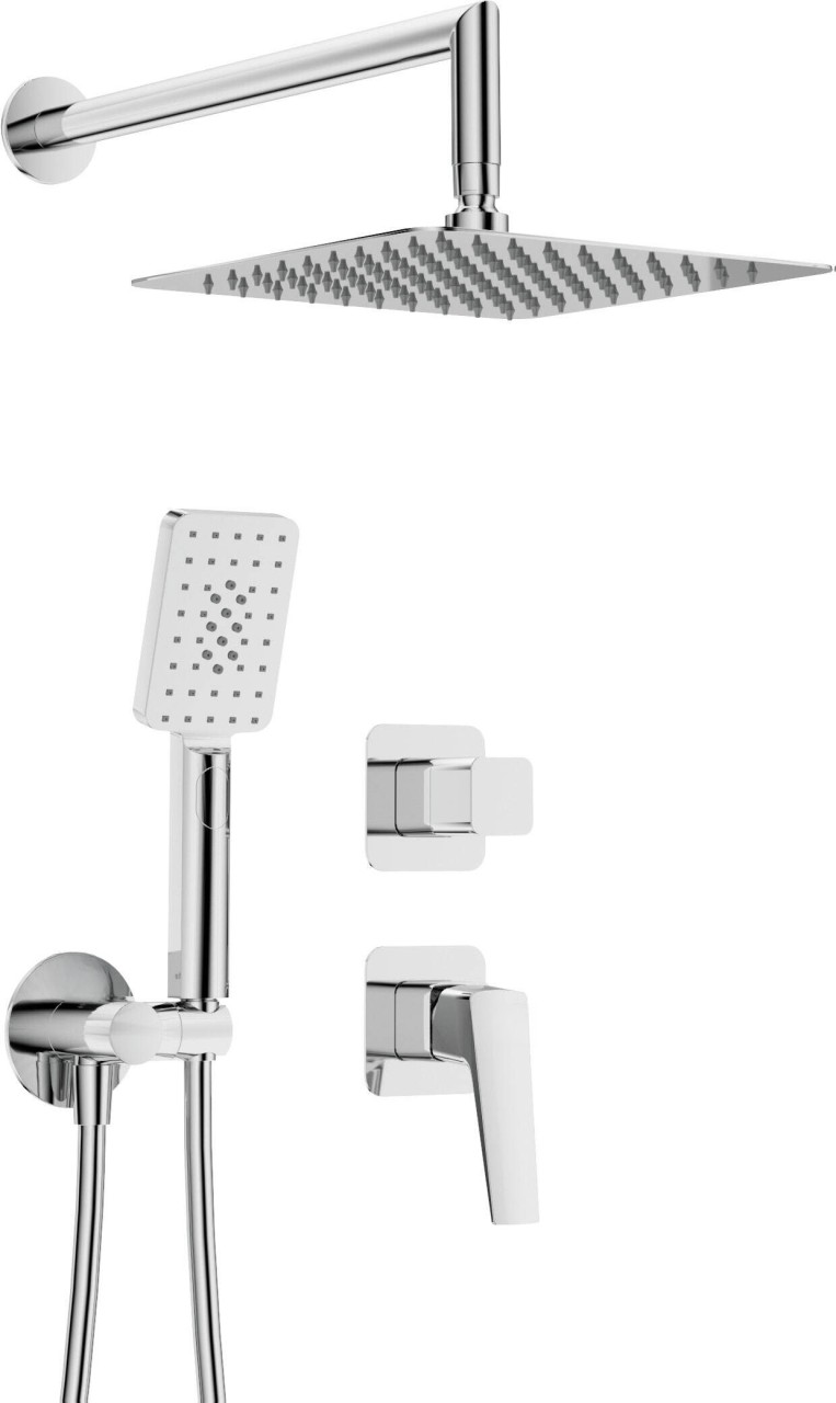 Neuesbad Serie 660 Unterputz-Duschset mit Kopfbrause, Chrom NB1DENQL09YK1