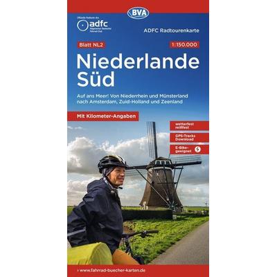 BVA ADFC Radtourenkarte Niederlande Süd, mit Knotenpunkten 1:150.000, Sonstige von , KOMPASS Freytag & Berndt, 978-3-96990-261-5