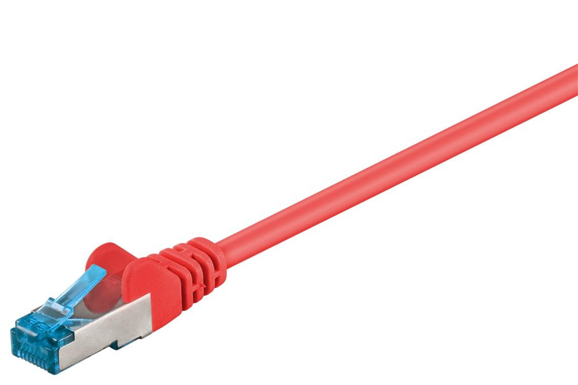 Goobay Netwerkkabel Cat 6a, 500 MHz, S/FTP, PIMF, Rood, 1 meter