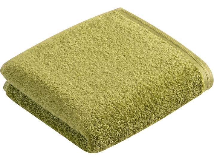Handtuch VOSSEN Vegan Life , grün (avocado), B:50cm L:100cm, Webfrottier, Obermaterial: 100% Baumwolle, Handtücher, Handtuch, 100% vegan