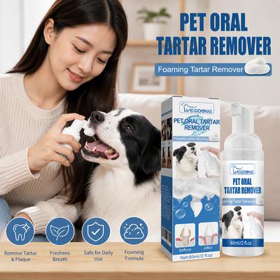 Happy Pet Pantry Pet Dental Care Foam Spray Dog & Cat Tartar Remover, Plaque Cleaner & Fresh Breath Oral Care Solution Pet Dental Care Foam Spray Dog & Cat Tartar Remover, Plaque Cleaner & Fresh Breath Oral Care Solution