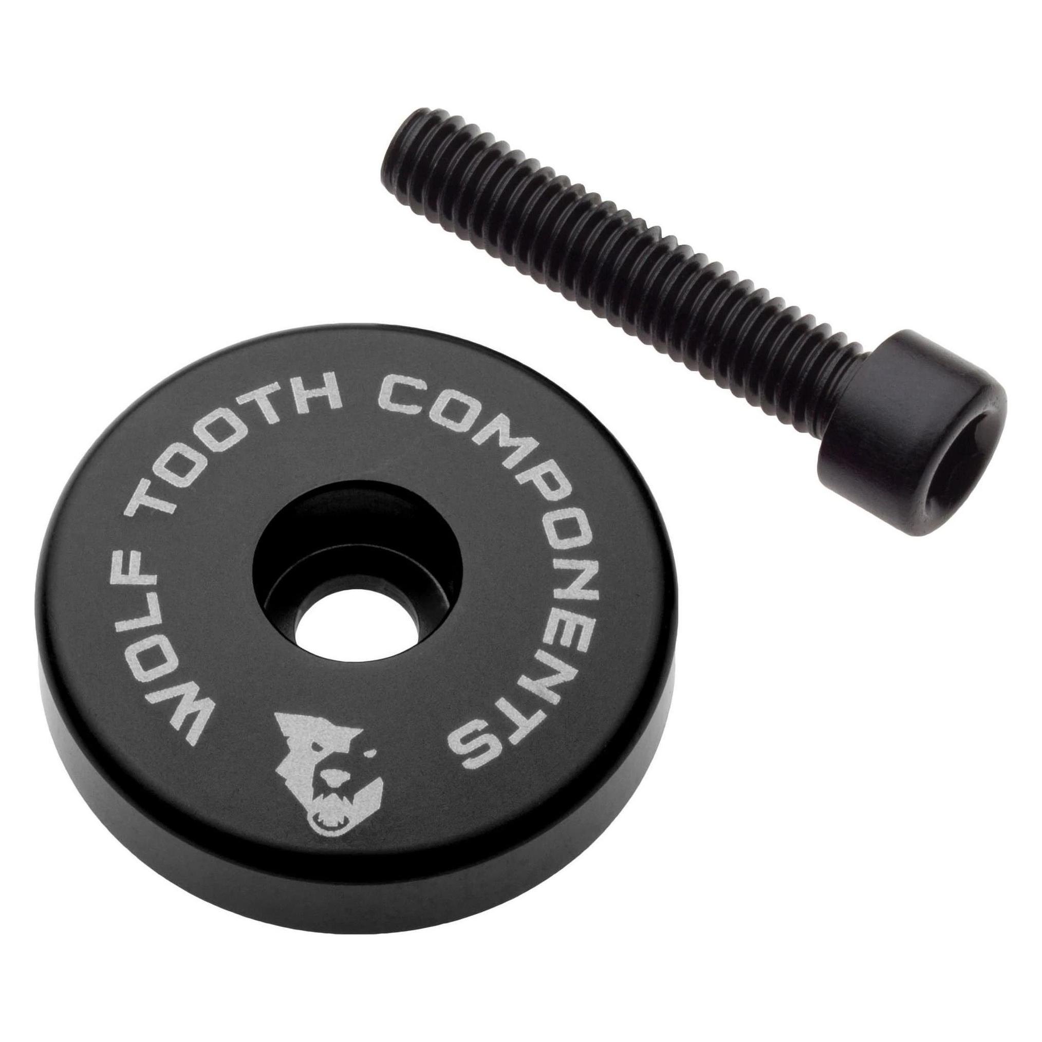 Wolf Tooth Ultralight Stem Cap Ahead Kappe mit integriertem Spacer (STEMCAP5MMBLK)