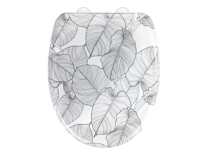 WC-Sitz Samoa WC-Sitz: Duroplast Befestigung: Edelstahl rostfrei Schwarz/Weiß 38 x 45cm