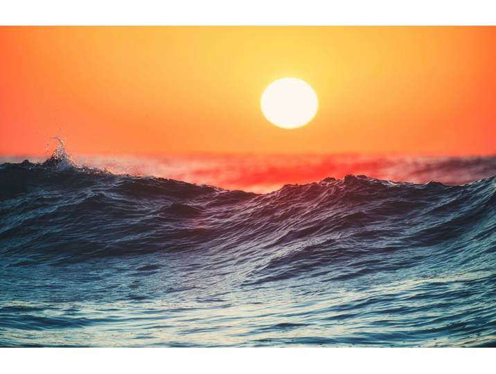 Fototapete PAPERMOON SONNENUNTERGANG-NATUR LANDSCHAFT MEER STRAND SEE OZEAN , bunt, B:2,5m L:1,86m, Vlies, Tapeten, Fototapete