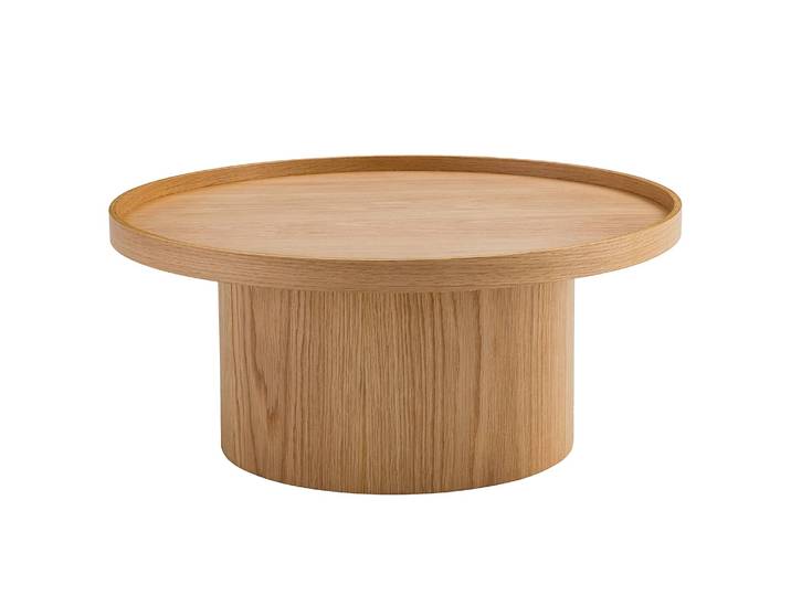 Couchtisch BOURAPIL Ø 80cm Braun/Beige/Eiche