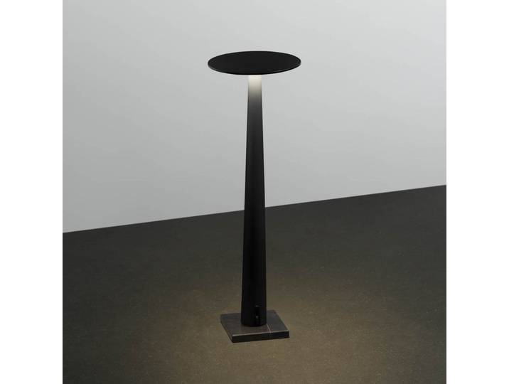 Portofino LED-Akku-Tischlampe, schwarz, Marmor - Nemo Nemo Lighting - Wohnzimmer - Modern - Aluminium - Einflammig
