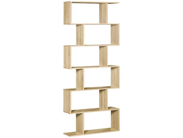 Bibliothèque Homcom à 6 niveaux, étagère à livres, 80x23x192 cm, étagère moderne pour salon, chambre, bureau, salle d'étude