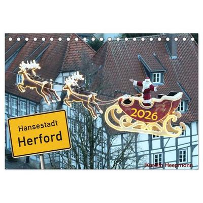 Hansestadt Herford (Tischkalender 2026 DIN A5 quer), CALVENDO Monatskalender
