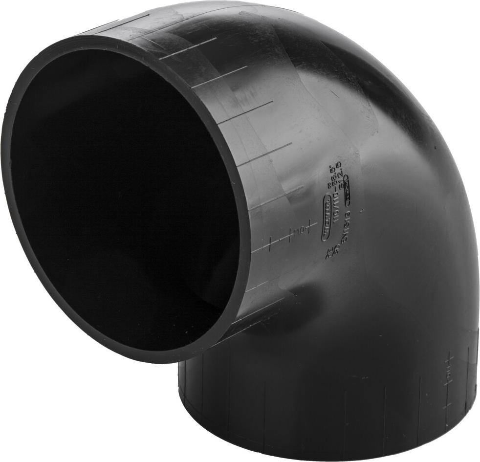Wavin PEHD 110/88 korte bocht wanddikte S12,5 zwart QS Quick Stream