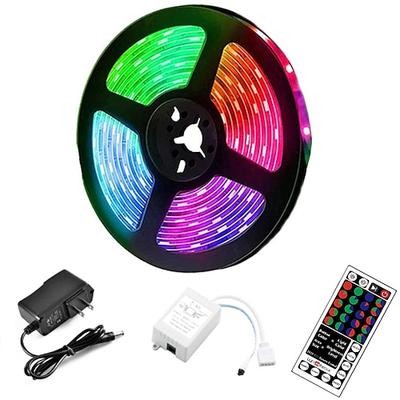 LED Lichtband 5m LED-Streifen Lichter RGB Tiktok Lichter 300 LED 2835 SMD RGB Band Lichter Lichtsets selbstklebend mehrfarbig für Raum Küche TV Festival Beleuchtung mit Fernbedienung 12V