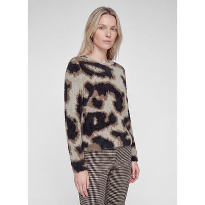 Strickpullover RABE "Pullover", Damen, Gr. 44, braun (beige), Obermaterial: 100% Polyamid, gerade, Pullover Strickpullover
