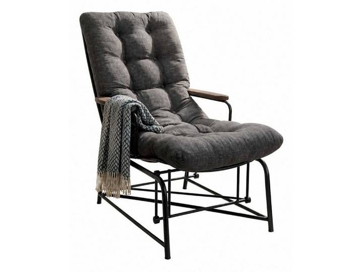 Xlmoebel Relaxsessel Bequemer Relaxstuhl mit gepolstertem Metallrahmen in Braun, Made in Europa
