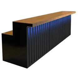 Theke Maßanfertigung Kassentheke Bartheke Empfangstheke Schwarz 120×60×100 cm【HCTG 120】