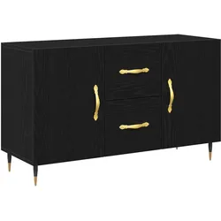 vidaXL Sideboard Schwarz Eiche 100x36x60 cm Holzwerkstoff